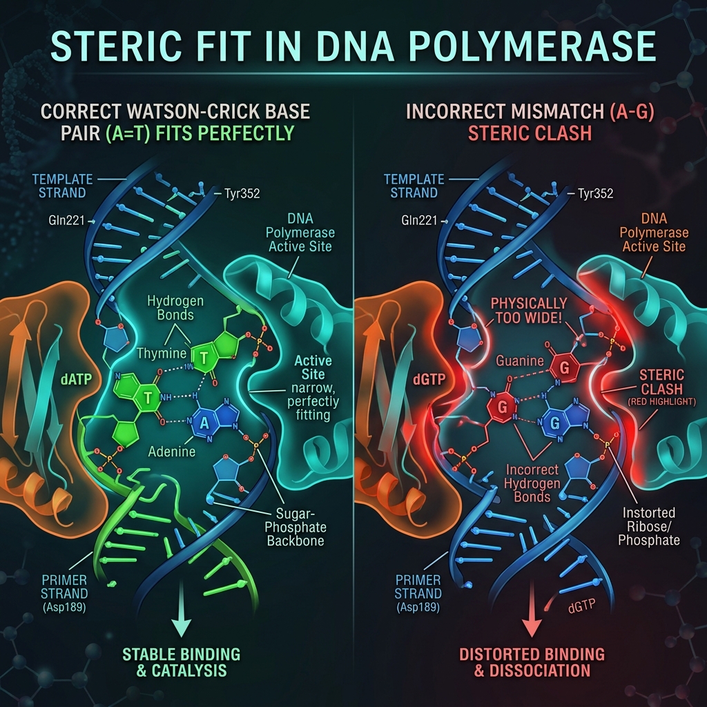 Steric Fit in DNA Polymerase
